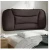 Image de Coussin de Tête de Lit, Oreiller de Lecture avec Fermeture à Glissière, Coussin de Lecture pour Lit Chambre, Marron 374540