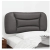 Image de Coussin de Tête de Lit, Oreiller de Lecture avec Fermeture à Glissière, Coussin de Lecture pour Lit Chambre, Gris 90 374547