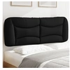 Image de Coussin de tête de lit noir 140 cm tissu