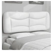 Image de Coussin de Tête de Lit, Oreiller de Lecture avec Fermeture à Glissière, Coussin de Lecture pour Lit Chambre, Blanc 374584