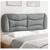 Image de Coussin de Tête de Lit, Oreiller de Lecture avec Fermeture à Glissière, Coussin de Lecture pour Lit Chambre, Gris 374588