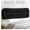 Image de Coussin de tête de lit noir 160 cm tissu
