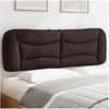 Image de Coussin de Tête de Lit, Oreiller de Lecture avec Fermeture à Glissière, Coussin de Lecture pour Lit Chambre, Marron 374591