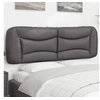 Image de Coussin de Tête de Lit, Oreiller de Lecture avec Fermeture à Glissière, Coussin de Lecture pour Lit Chambre, Gris 160 374598