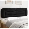 Image de Coussin de tête de lit noir 180 cm tissu