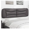 Image de Coussin de Tête de Lit, Oreiller de Lecture avec Fermeture à Glissière, Coussin de Lecture pour Lit Chambre, Gris 180 374610