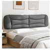 Image de Coussin de Tête de Lit, Oreiller de Lecture avec Fermeture à Glissière, Coussin de Lecture pour Lit Chambre, Gris 374616