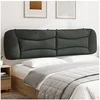 Image de Coussin de Tête de Lit, Oreiller de Lecture avec Fermeture à Glissière, Coussin de Lecture pour Lit Chambre, Gris 374617