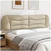 Image de Coussin de Tête de Lit, Oreiller de Lecture avec Fermeture à Glissière, Coussin de Lecture pour Lit Chambre, Crème 374621