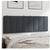 Image de Coussin de tête de lit gris foncé 120 cm velours