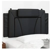 Image de Coussin de Tête de Lit, Oreiller de Lecture avec Fermeture à Glissière, Coussin de Lecture pour Lit Chambre, Noir 100 374774