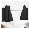 Image de Hoofdbordkussen 100 cm kunstleer zwart en wit374779