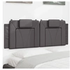 Image de Coussin de tête de lit gris 140 cm similicuir 374793