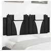 Image de Coussin de tête de lit noir et blanc 140 cm similicuir 374795