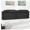 Image de Coussin de Tête de Lit, Oreiller de Lecture avec Fermeture à Glissière, Coussin de Lecture pour Lit Chambre, Noir 180 374804