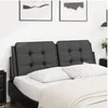 Image de Coussin de Tête de Lit, Oreiller Rembourré de Tête de Lit, Accessoire de Lit de Chambre à Coucher Intérieur, Noir 120 374850
