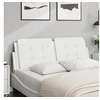 Image de Coussin de tête de lit blanc 140 cm similicuir
