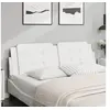 Image de Coussin de tête de lit blanc 160 cm similicuir