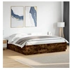 Image de Bedframe met LED-verlichting gerookt eikenkleurig 200x200 cm3209587