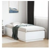Image de Cadre de Lit avec Lumières LED, Lit Double avec Sommier à Lattes, Lit Adulte de Chambre, Moderne, Blanc 100x200 cm 3209625