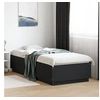 Image de Cadre de Lit avec Lumières LED, Lit Double avec Sommier à Lattes, Lit Adulte de Chambre, Moderne, Noir 100x200 cm 3209626