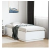 Image de Cadre de Lit avec Lumières LED, Lit Simple avec Sommier à Lattes, Lit Adulte de Chambre, Moderne, Blanc 90x200 cm 3209632