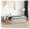 Image de Cadre de Lit avec Lumières LED, Lit Double avec Sommier à Lattes, Lit Adulte de Chambre, Moderne, Chêne Sonoma 3209641