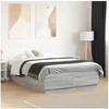 Image de Bedframe met LED-verlichting grijs sonoma eiken 135x190 cm3209651