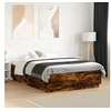 Image de Bedframe met LED-verlichting gerookt eikenkleurig 120x190 cm3209657