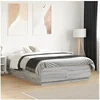 Image de Bedframe met LED-verlichting grijs sonoma eiken 120x190 cm3209658
