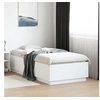 Image de Cadre de Lit avec Lumières LED, Lit Simple avec Sommier à Lattes, Lit Adulte de Chambre, Moderne, Blanc 90x190 cm 3209660