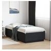 Image de Cadre de Lit avec Lumières LED, Lit Simple avec Sommier à Lattes, Lit Adulte de Chambre, Moderne, Noir 90x190 cm Bois 3209661