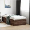 Image de Bedframe met LED-verlichting bruin eikenkleur 90x190 cm3209666