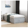Image de Cadre de Lit avec Lumières LED, Lit Simple avec Sommier à Lattes, Lit Adulte de Chambre, Moderne, Gris Béton 75x190 3209670