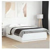 Image de Cadre de Lit, Lit Double avec Sommier à Lattes, Lit Adulte, Meuble de Chambre à Coucher, Moderne, Blanc 150x200 cm 3209695
