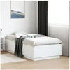 Image de Cadre de Lit, Lit Simple avec Sommier à Lattes, Lit Adulte, Meuble de Chambre à Coucher, Moderne, Blanc 90x190 cm 3209751