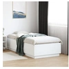 Image de Cadre de Lit, Lit Simple avec Sommier à Lattes, Lit Adulte, Meuble de Chambre à Coucher, Moderne, Blanc 75x190 cm 3209758
