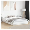 Image de Cadre de Lit avec Lumières LED, Sommier à Lattes, Lit Double, Lit Adulte de Chambre à Coucher Intérieur, Moderne, 3209786