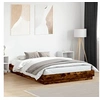 Image de Bedframe met LED-verlichting gerookt eikenkleurig 150x200 cm3209790