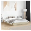 Image de Cadre de Lit avec Lumières LED, Sommier à Lattes, Lit Double, Lit Adulte de Chambre à Coucher Intérieur, Moderne, 3209816