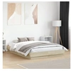 Image de Cadre de lit avec LED sans matelas chêne sonoma 120x190 cm