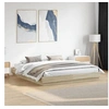 Image de Cadre de Lit, Sommier à Lattes, Lit Double, Lit Adulte de Chambre à Coucher Intérieur, Moderne, Chêne Sonoma 200x200 3209830
