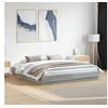 Image de Bedframe bewerkt hout grijs sonoma eikenkleurig 200x200 cm3209833