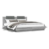 Image de Bedframe met hoofdeinde bewerkt hout grijs sonoma 200x200 cm3209896