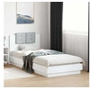 Image de Cadre de Lit avec Tête de Lit, Lit Simple avec Sommier à Lattes, Lit Adulte de Chambre, Moderne, Blanc 90x200 cm Bois 3209940