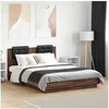 Image de Bedframe met hoofdeinde bruin eikenkleurig 120x190 cm3209967