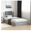 Image de Cadre de Lit avec Tête de Lit, Sommier à Lattes, Lit Simple, Lit Adulte de Chambre à Coucher Intérieur, Moderne, 3209980