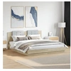 Image de Bedframe met hoofdbord en LED sonoma eikenkleurig 200x200 cm3209984