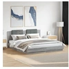 Image de Bedframe met hoofdbord en LED grijs sonoma eiken 160x200 cm3210001