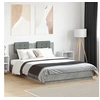 Image de Bedframe met hoofdbord en LED-verlichting betongrijs 150x200 cm3210006